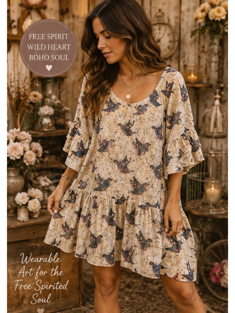 A Rare Bird SPARROW DRESS Wear it as a Dress or Wear it as a Top.